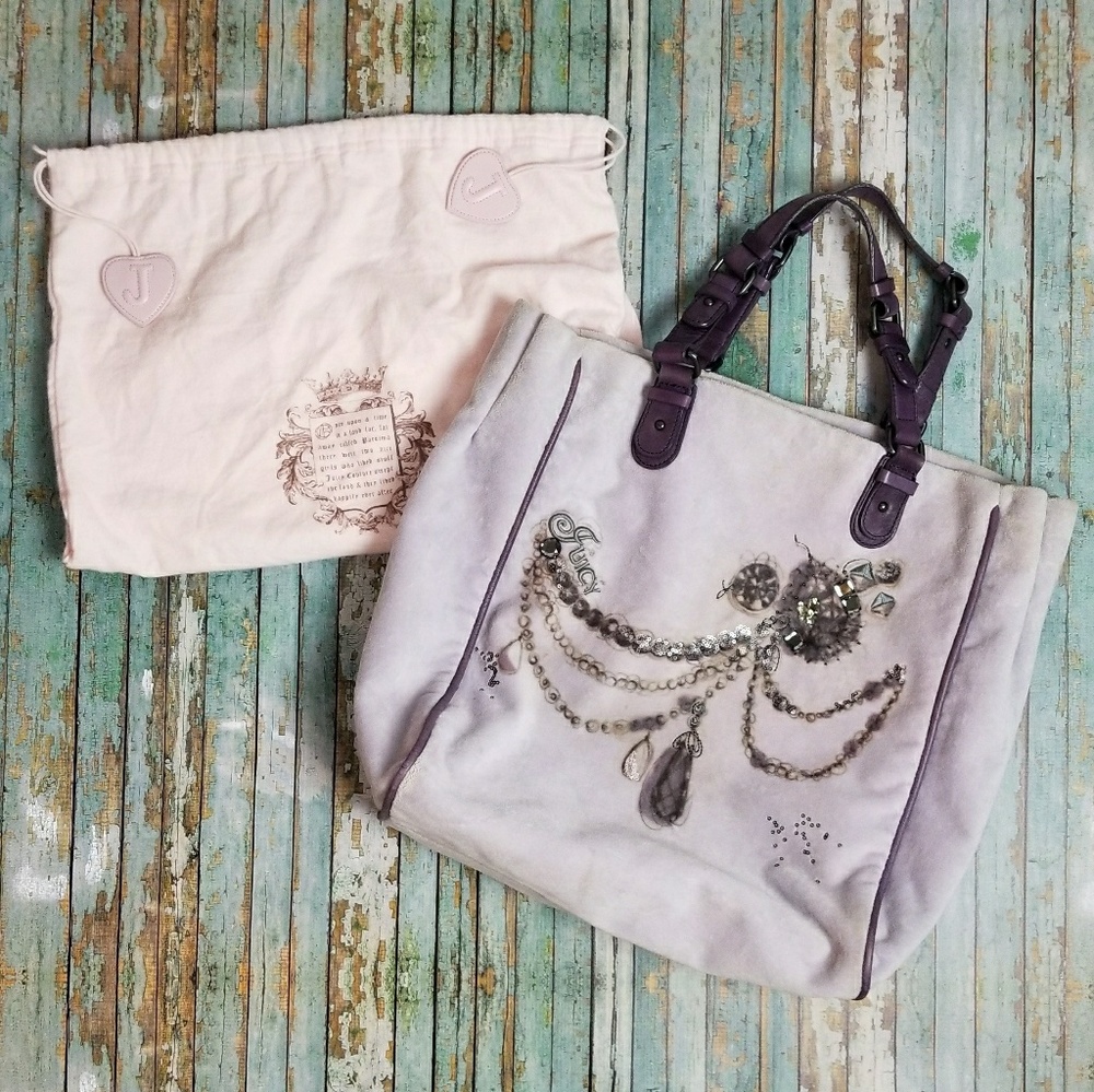 Juicy Couture velour tote and dust bag